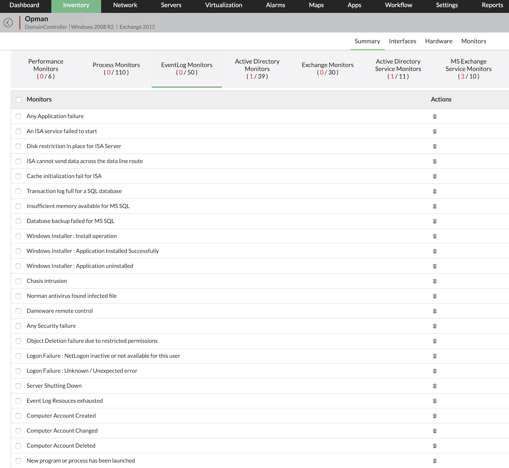 Windows network monitoring Windows Event-log monitoring - ManageEngine OpManager