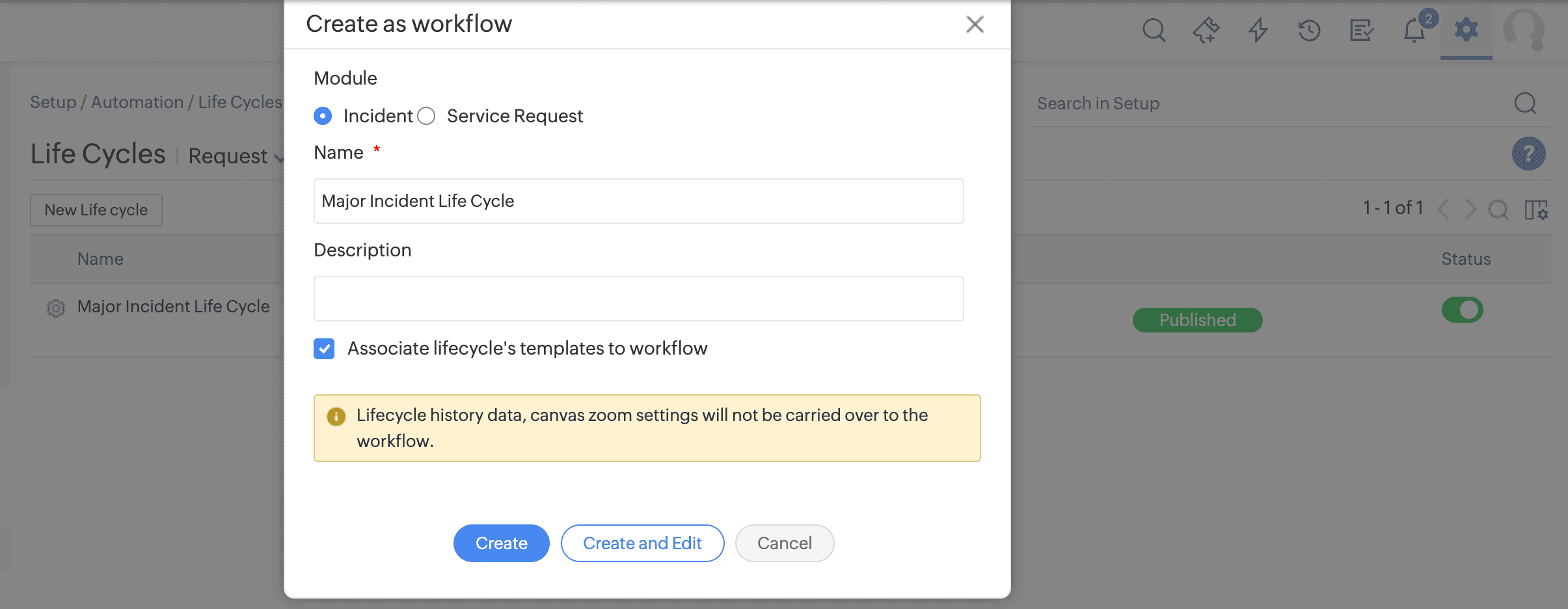 Convert Life Cycles to Workflows