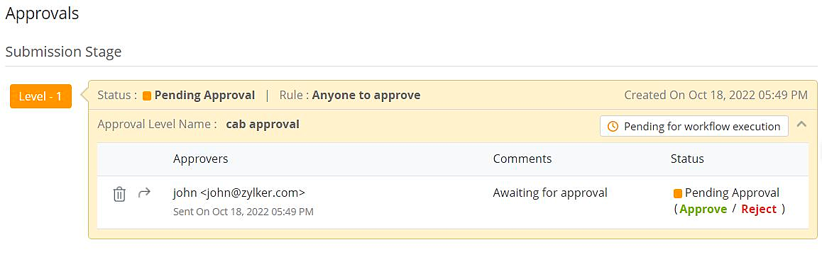 workflow pending approval