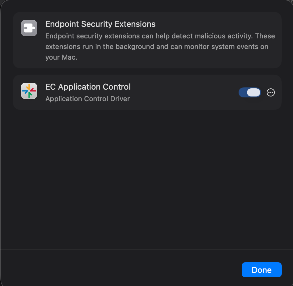 Preventing Disable of Endpoint Security extension Preventing Disable of Endpoint Security extension