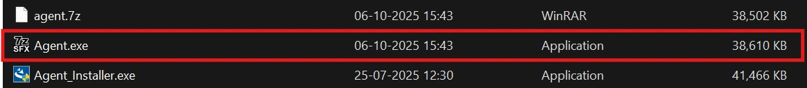 Generated Agent.exe Generated Agent.exe