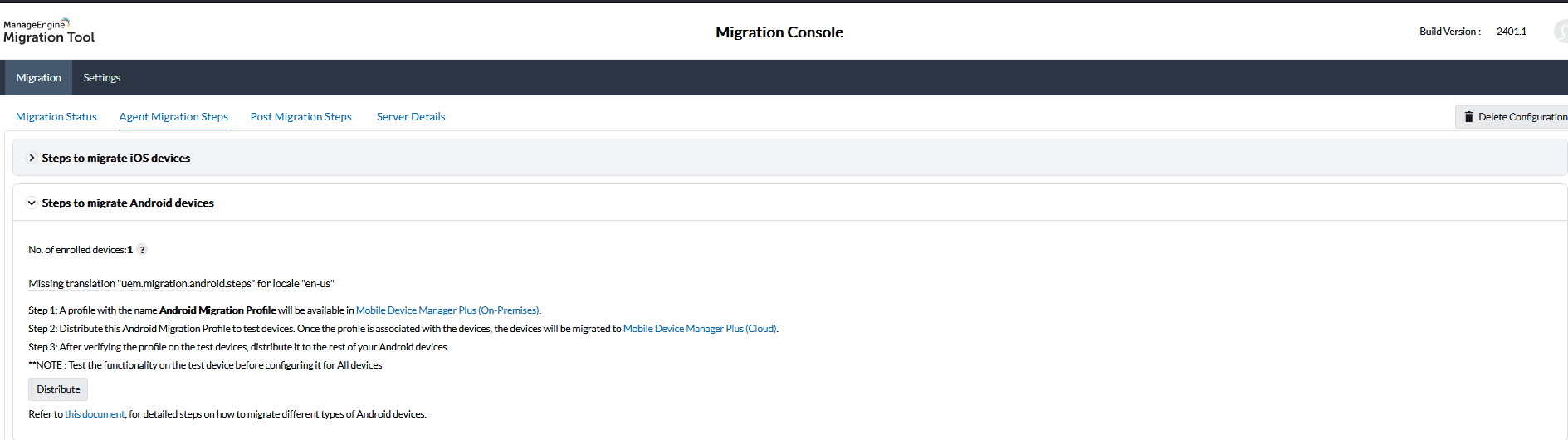Android Device Migration