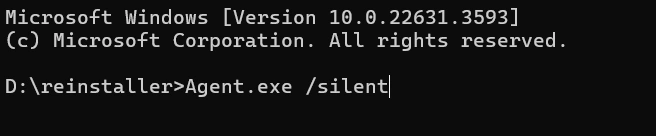 Run Agent.exe in CMD Run Agent.exe in CMD