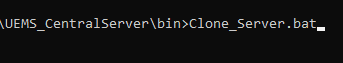 Executing Clone_Server.bat