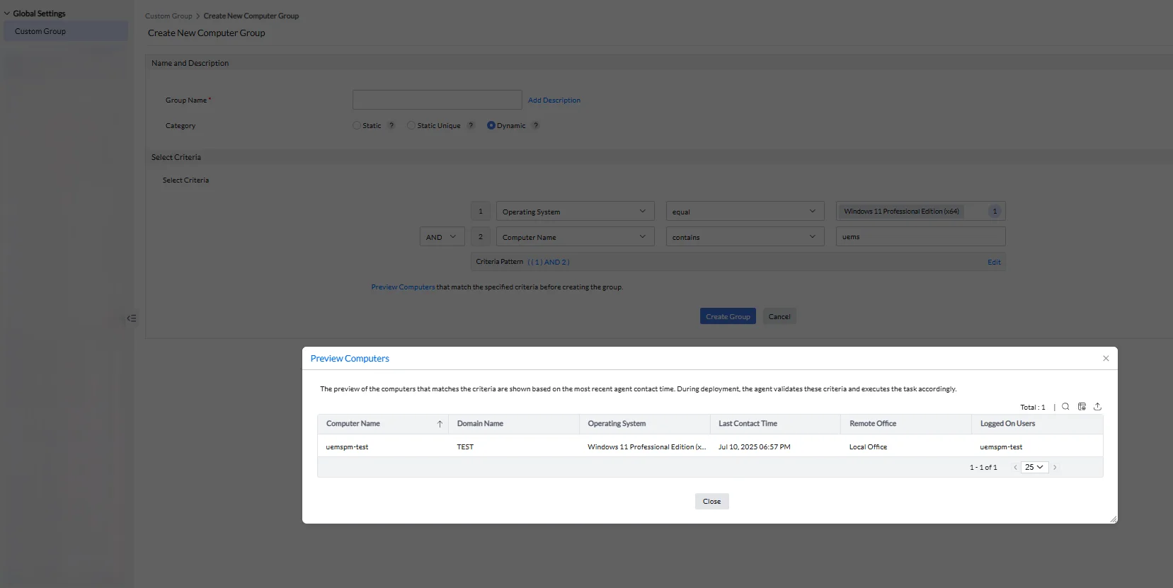 cg1 Preview Dynamic Custom groups
