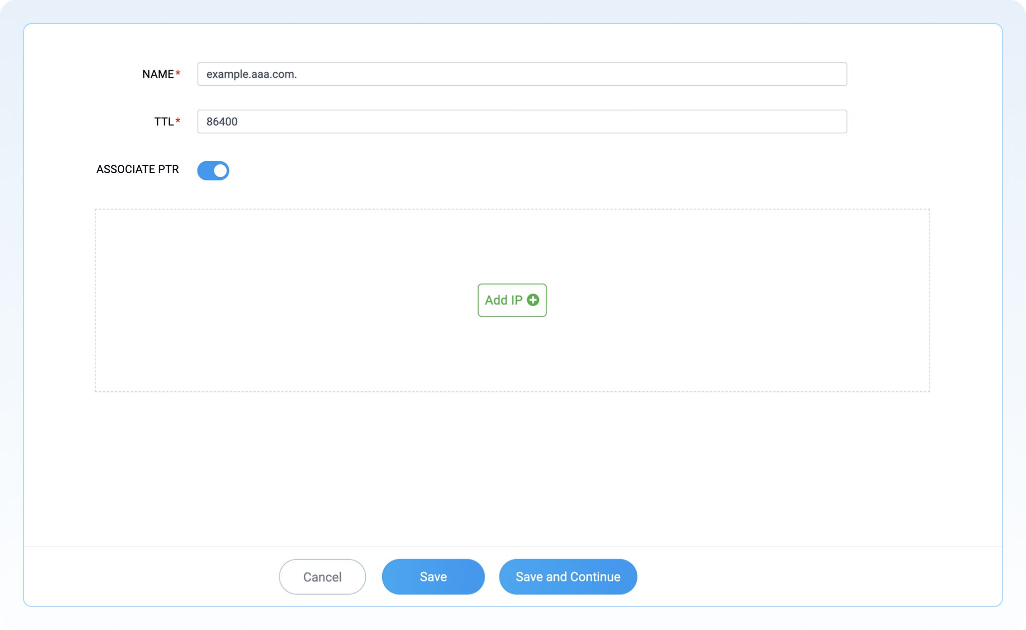 Automatic PTR record creation