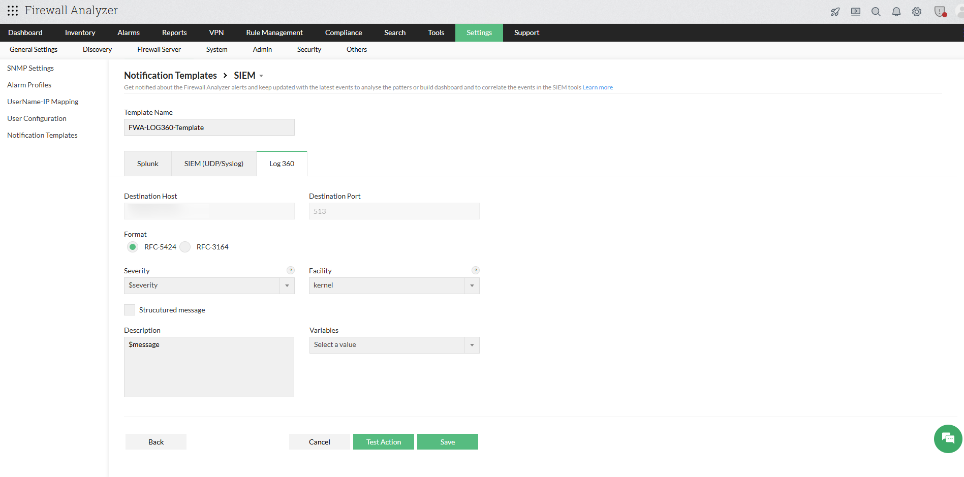 Log360 integration Log360-OpManager