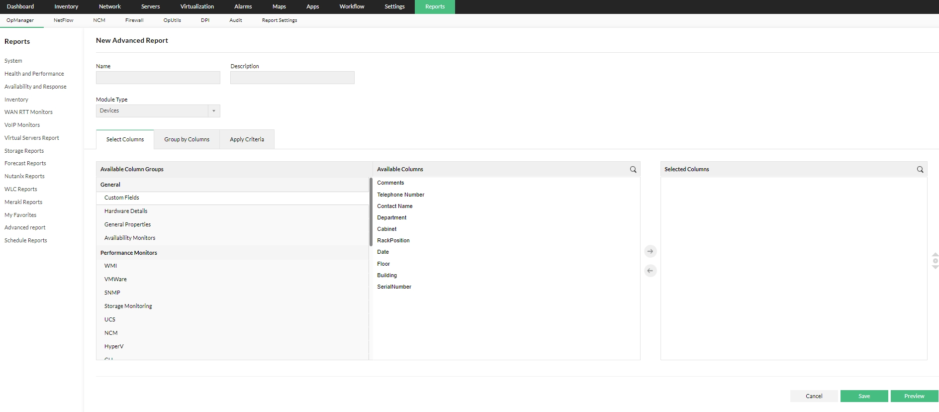 Network Infrastructure Management Tool Network Infrastructure Monitoring Solutions - ManageEngine OpManager Nexus