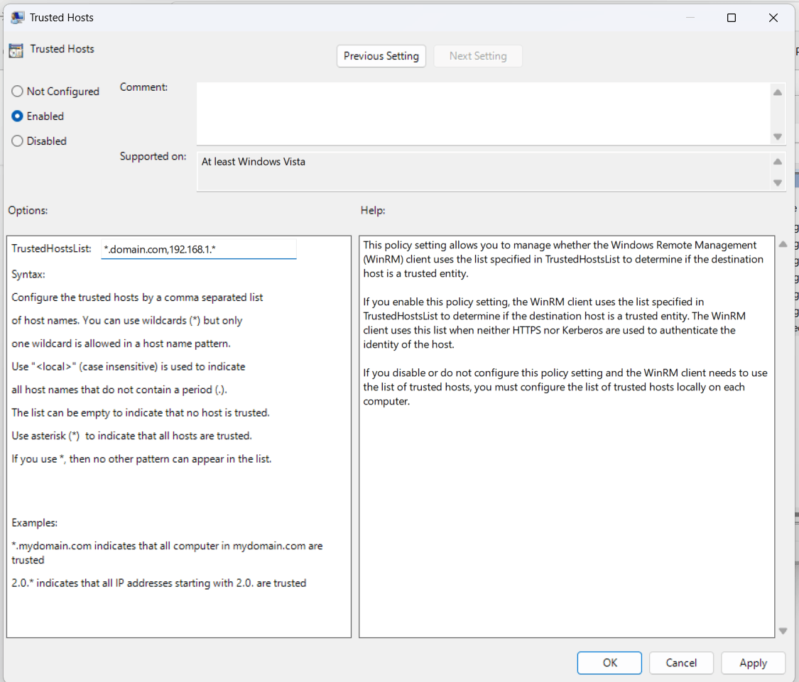 WinRM Configuration | ManageEngine OpManager