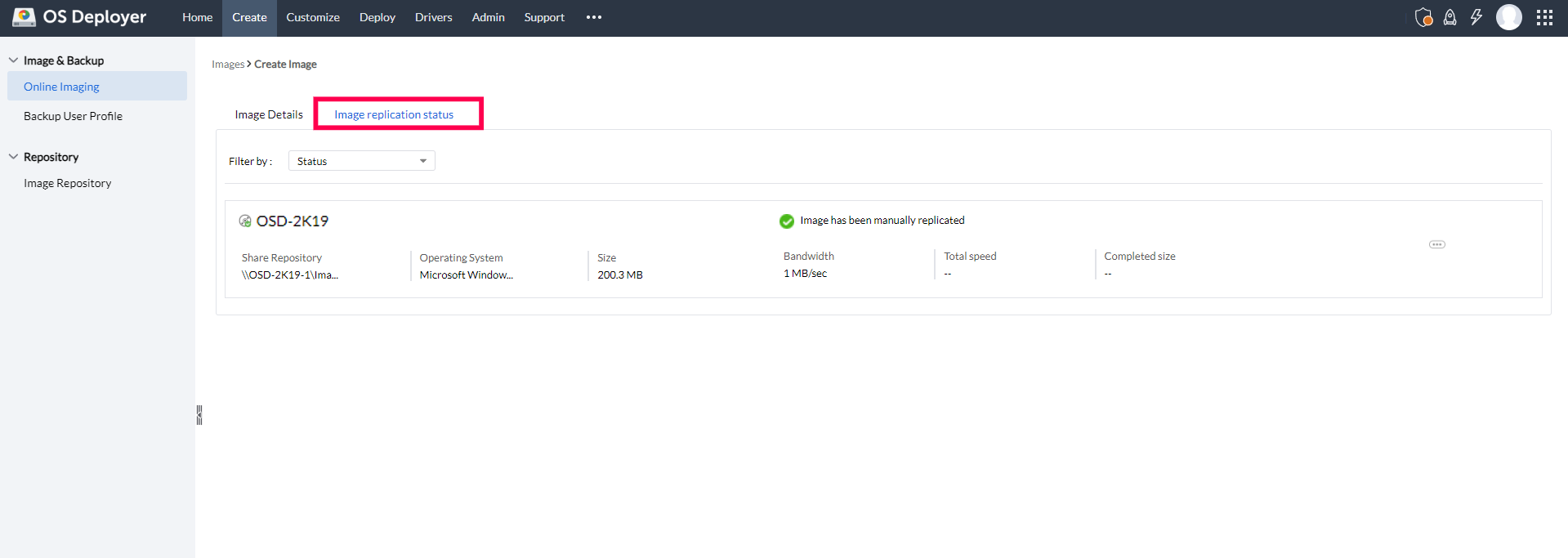 Manual replication - ManageEngine OS Deployer