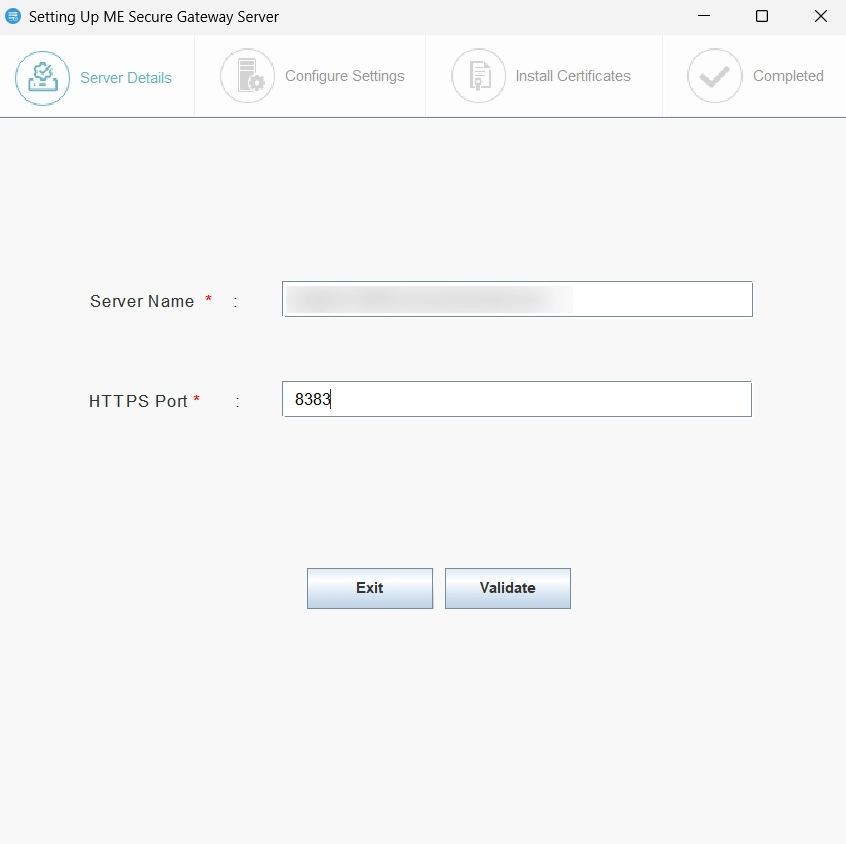 Secure Gateway Server details Secure Gateway Server details