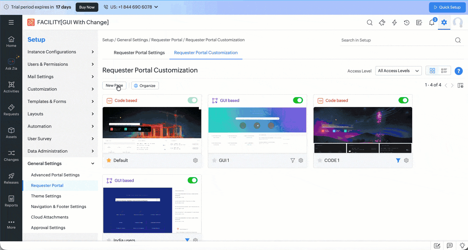 Requester Portal Customization Enhancement
