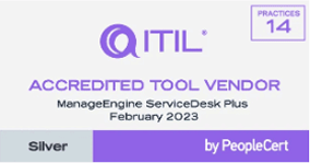 ITIL Accredited Tool Vendor — Silver, by PeopleCert