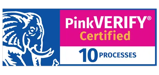 PinkVERIFY Certified — 10 Processes