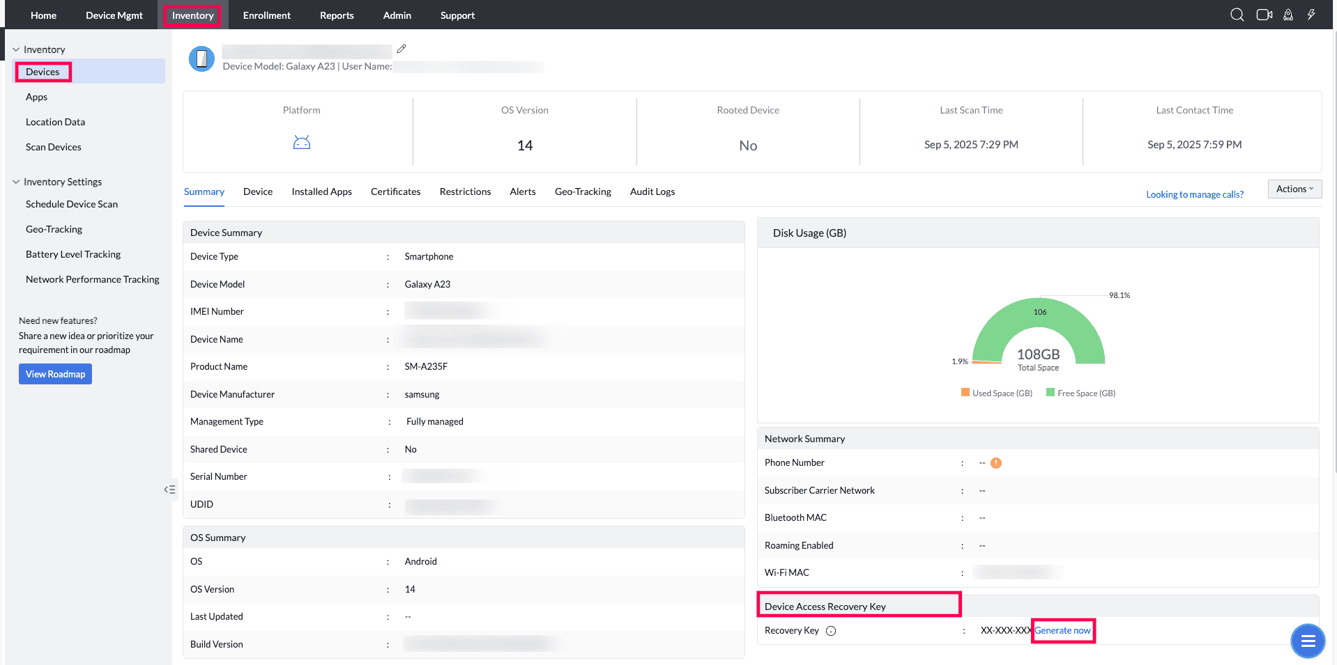 Device Access Recovery Key illustration 3