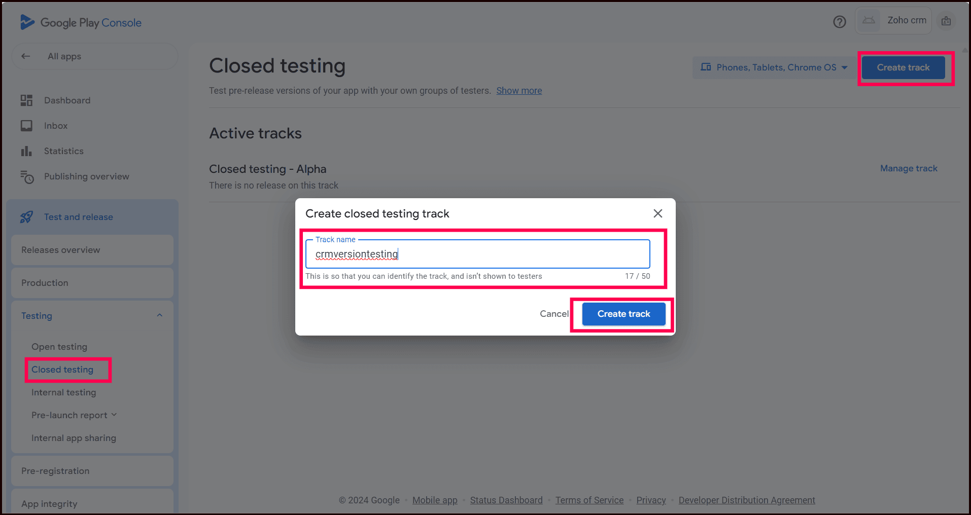 How to manage multiple app tracks in Google Play Console for Google hosted private apps? illustration 6