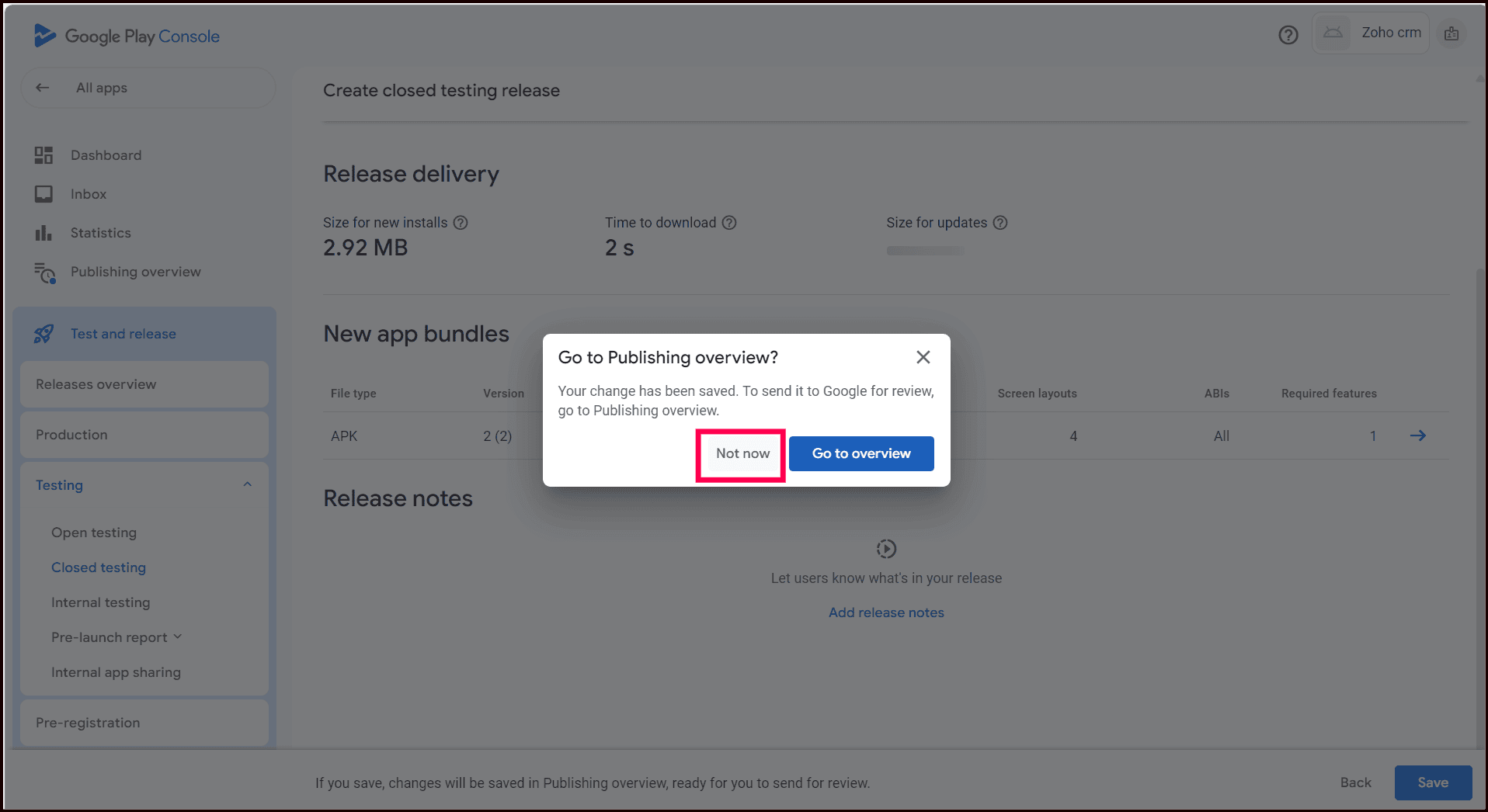 How to manage multiple app tracks in Google Play Console for Google hosted private apps? illustration 10