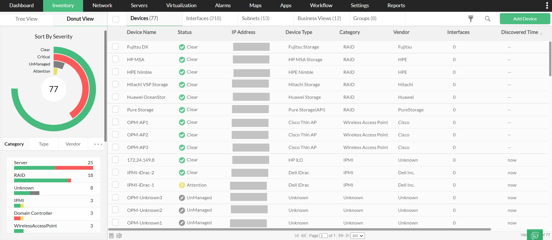 Network discovery software Network discovery tool- ManageEngine OpManager