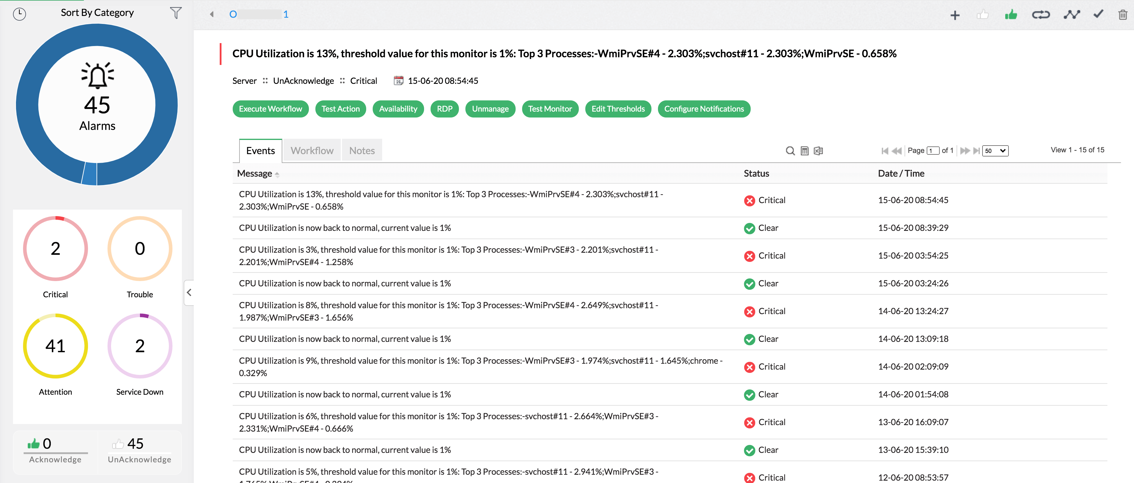 Datacenter server management- ManageEngine OpManager