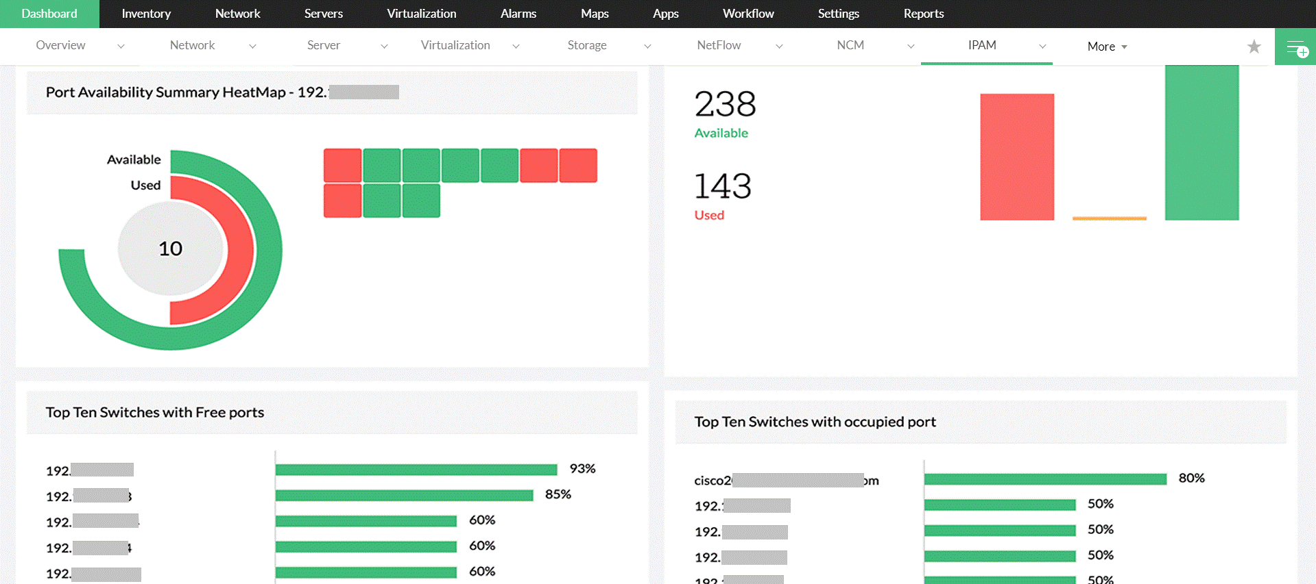 Network switch port monitoring in OpManager: Switch Port Mapper