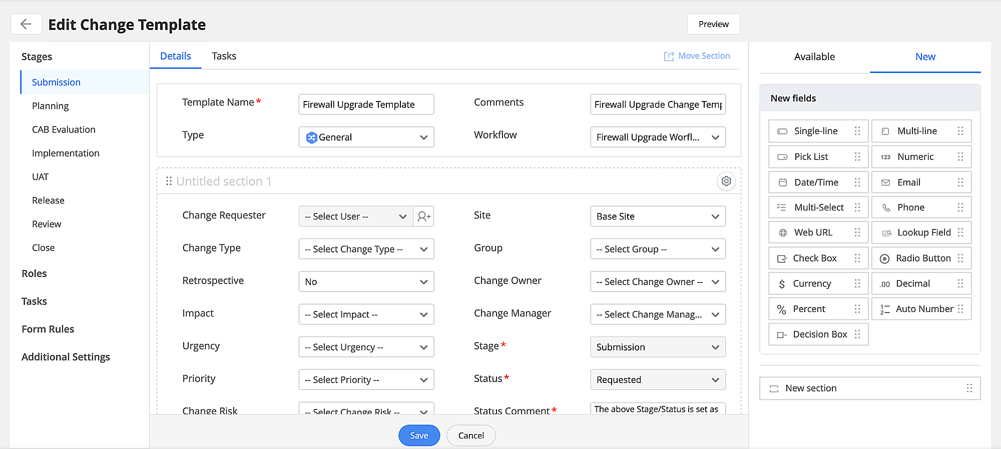 Layout customization