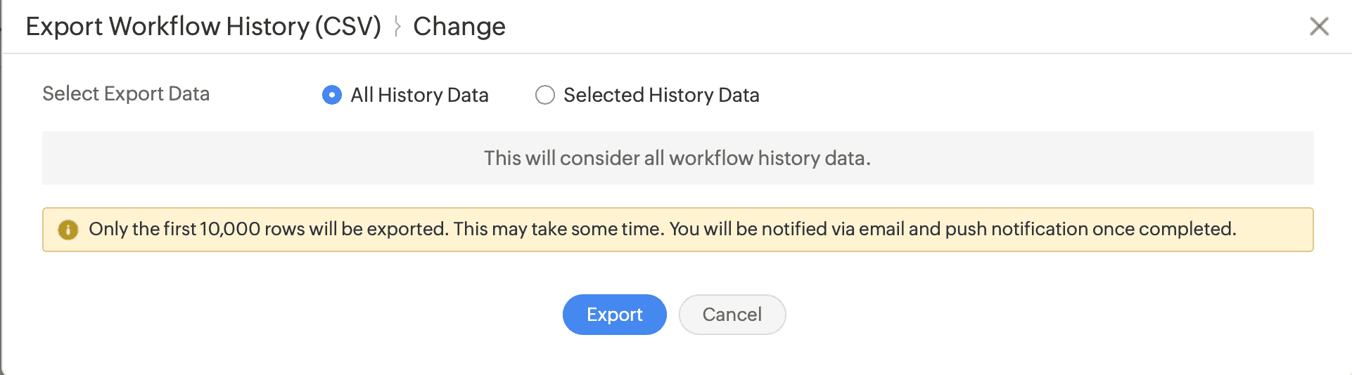 Workflow History Enhancements