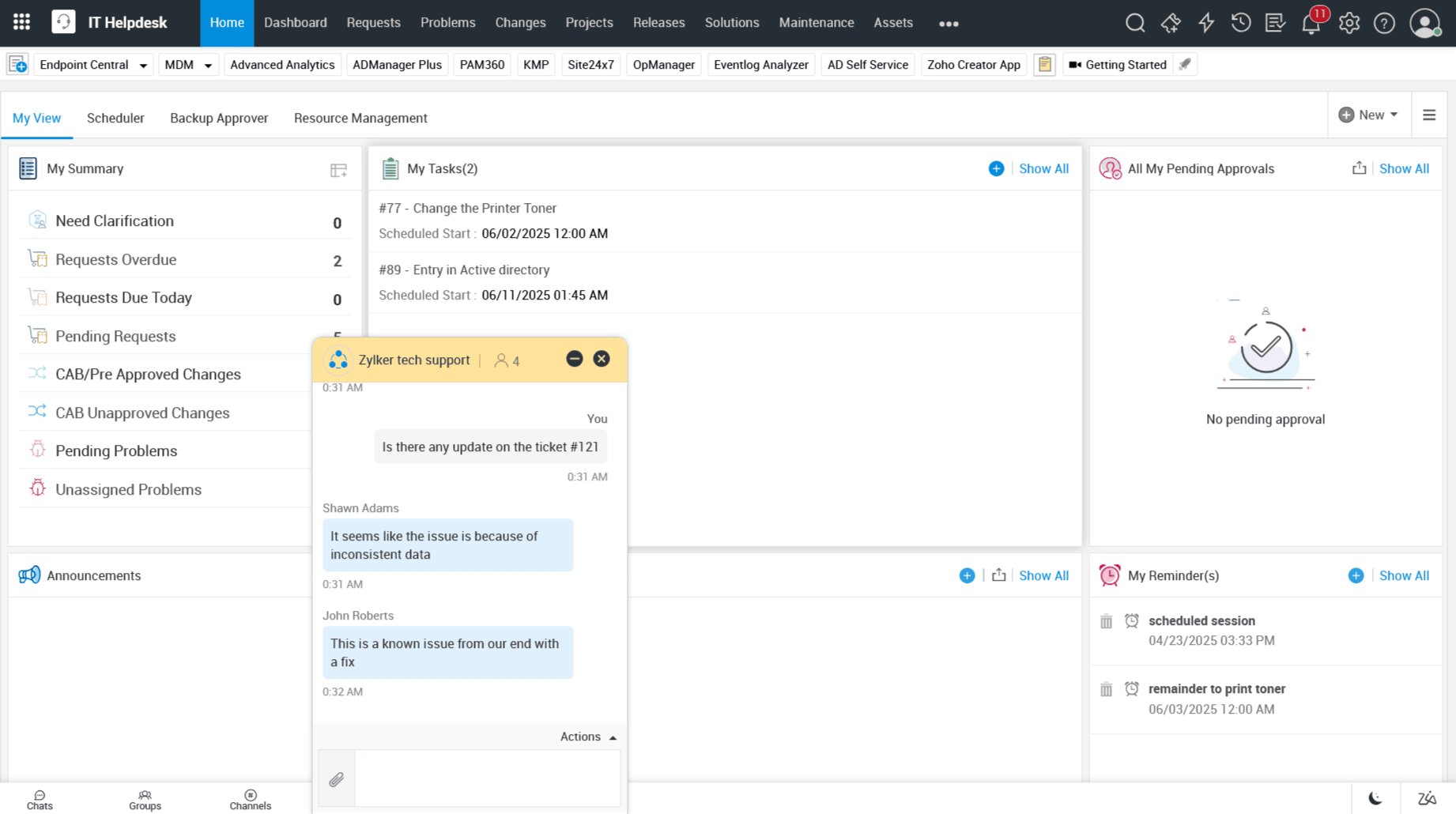 Quick ticket resolutions with external assist