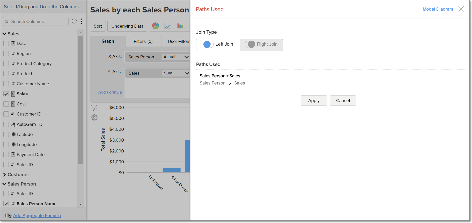 Configuring join type
