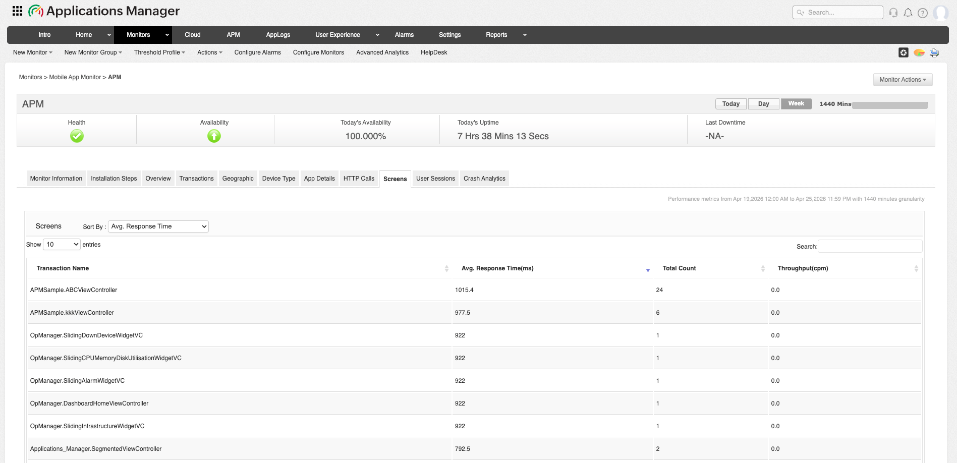Mobile App Performance Monitoring - ManageEngine Applications Manager