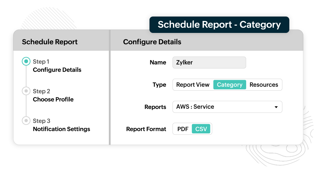 Cloud schedule reports