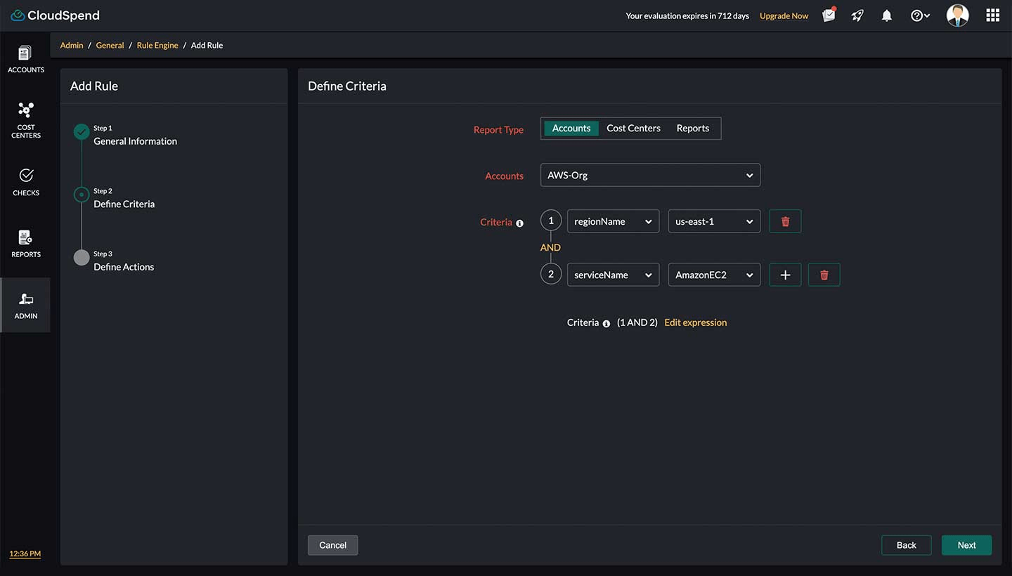 Step Two Configure Rule for Rule Engine