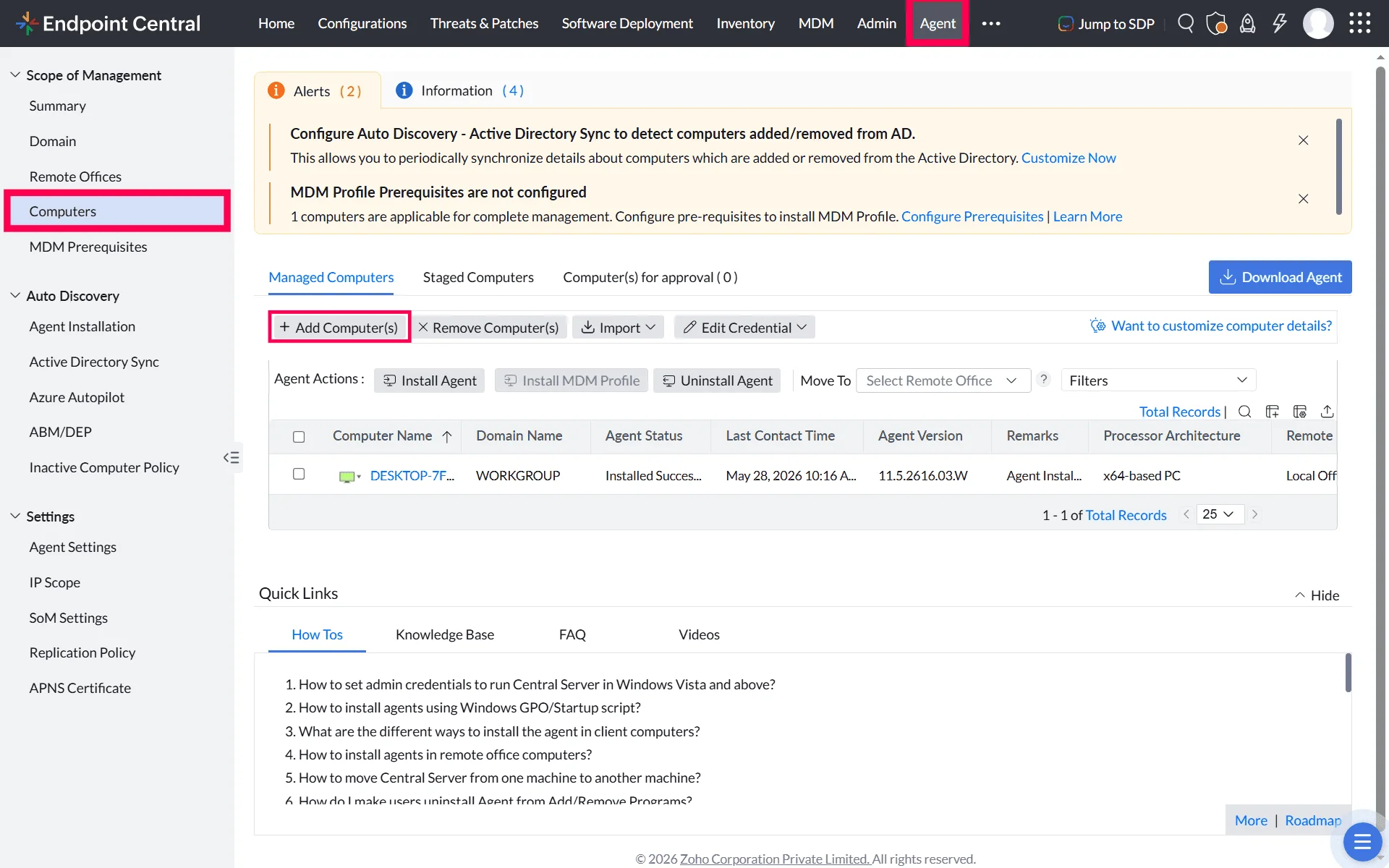 Select Active Directory Domain Select Active Directory Domain
