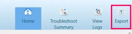 Export Troubleshooting Report Export Troubleshooting Report
