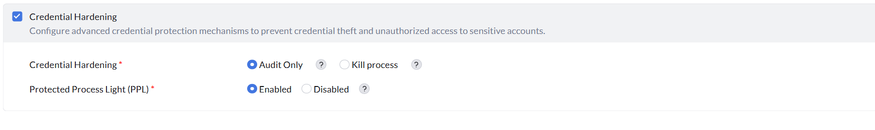 Credential Hardening