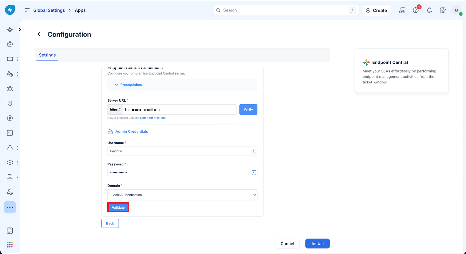 freshservice-validate Validate the Freshservice integration