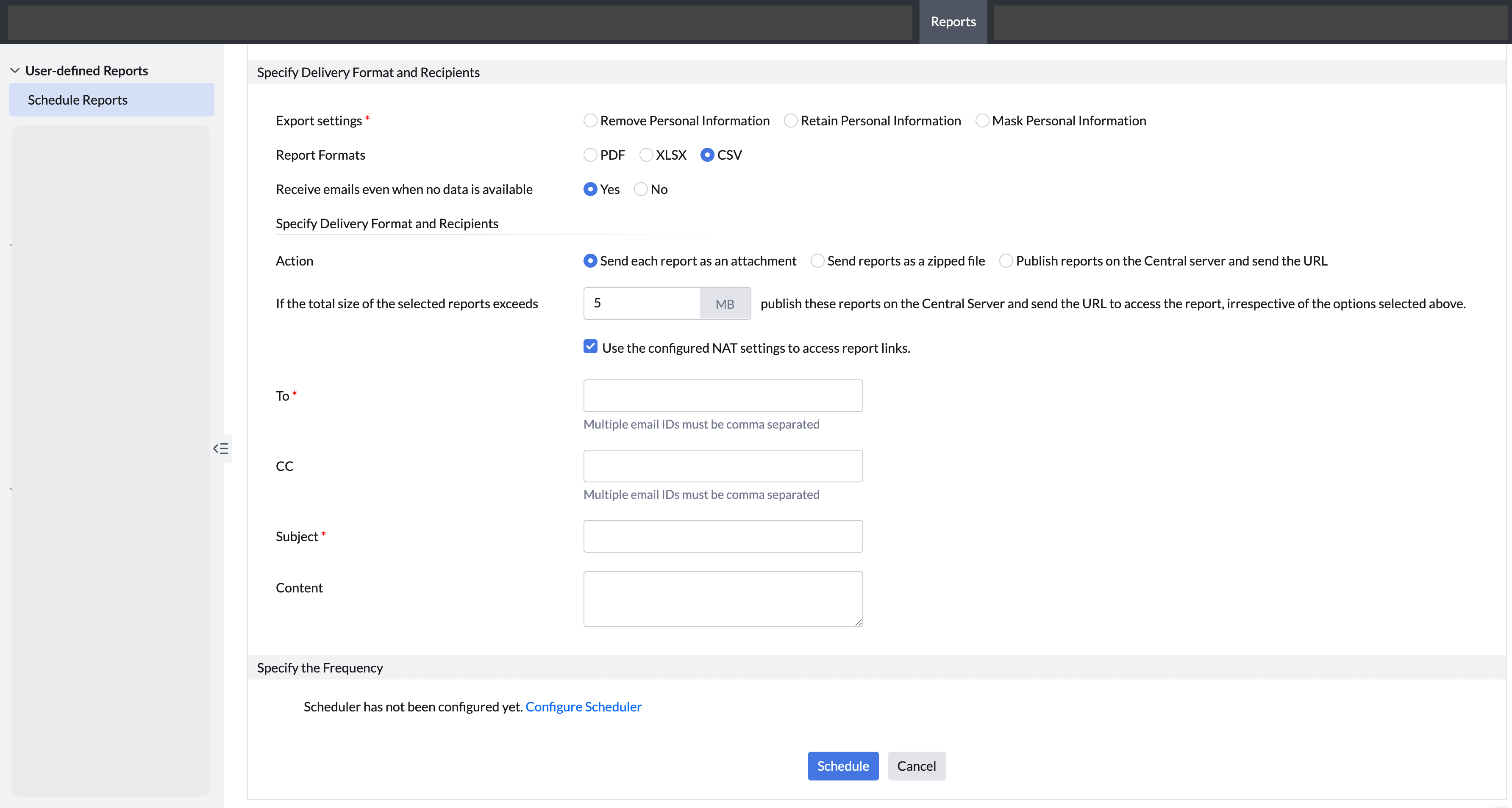 How to schedule reports How to schedule reports