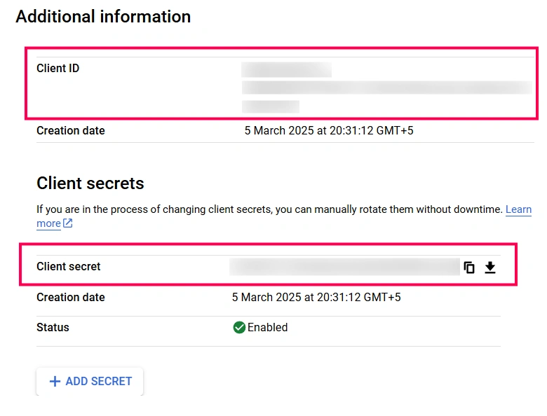 oauth-gcp-cid-csecret oauth-gcp-cid-csecret