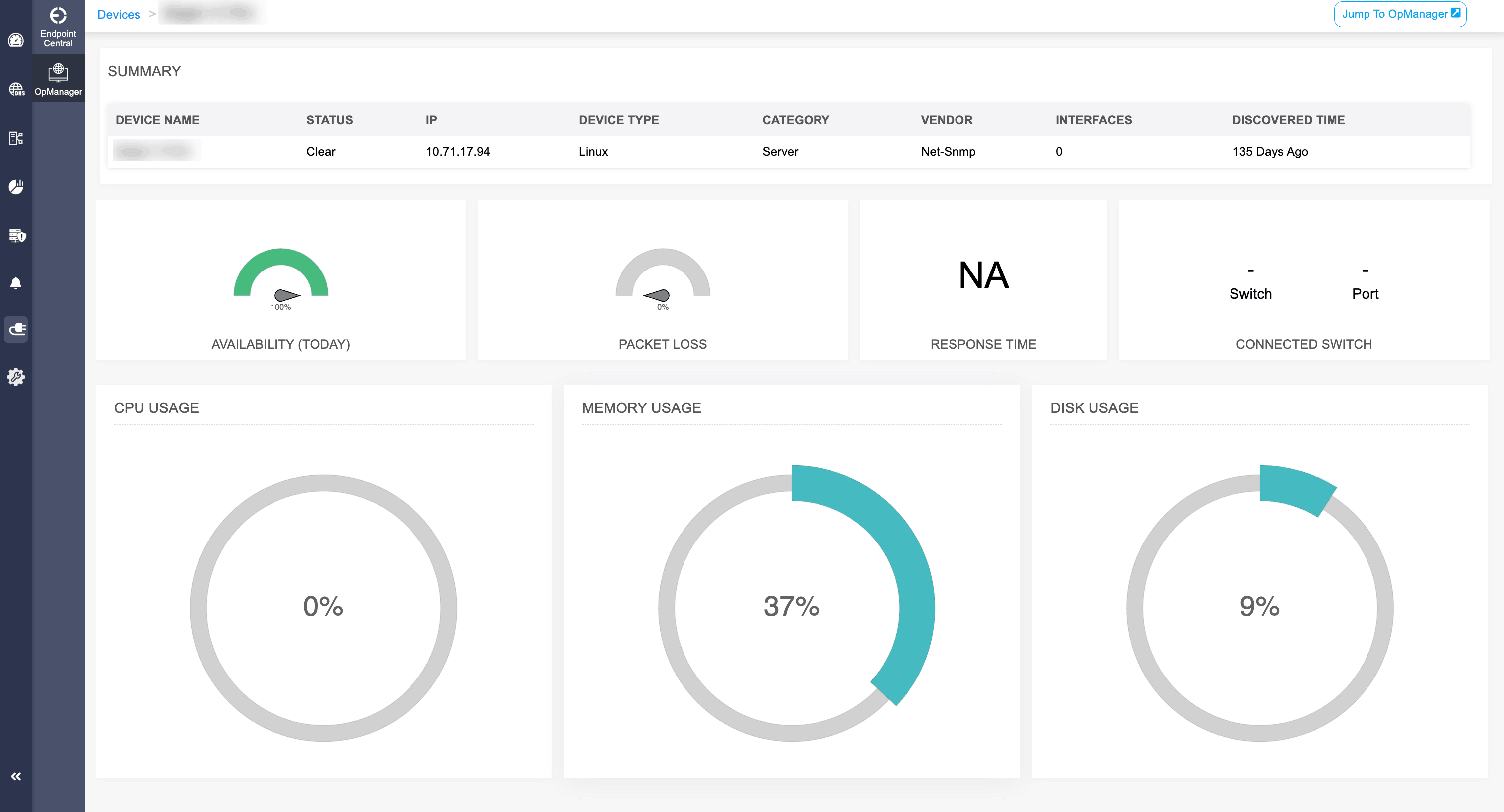 Cross-region resource view