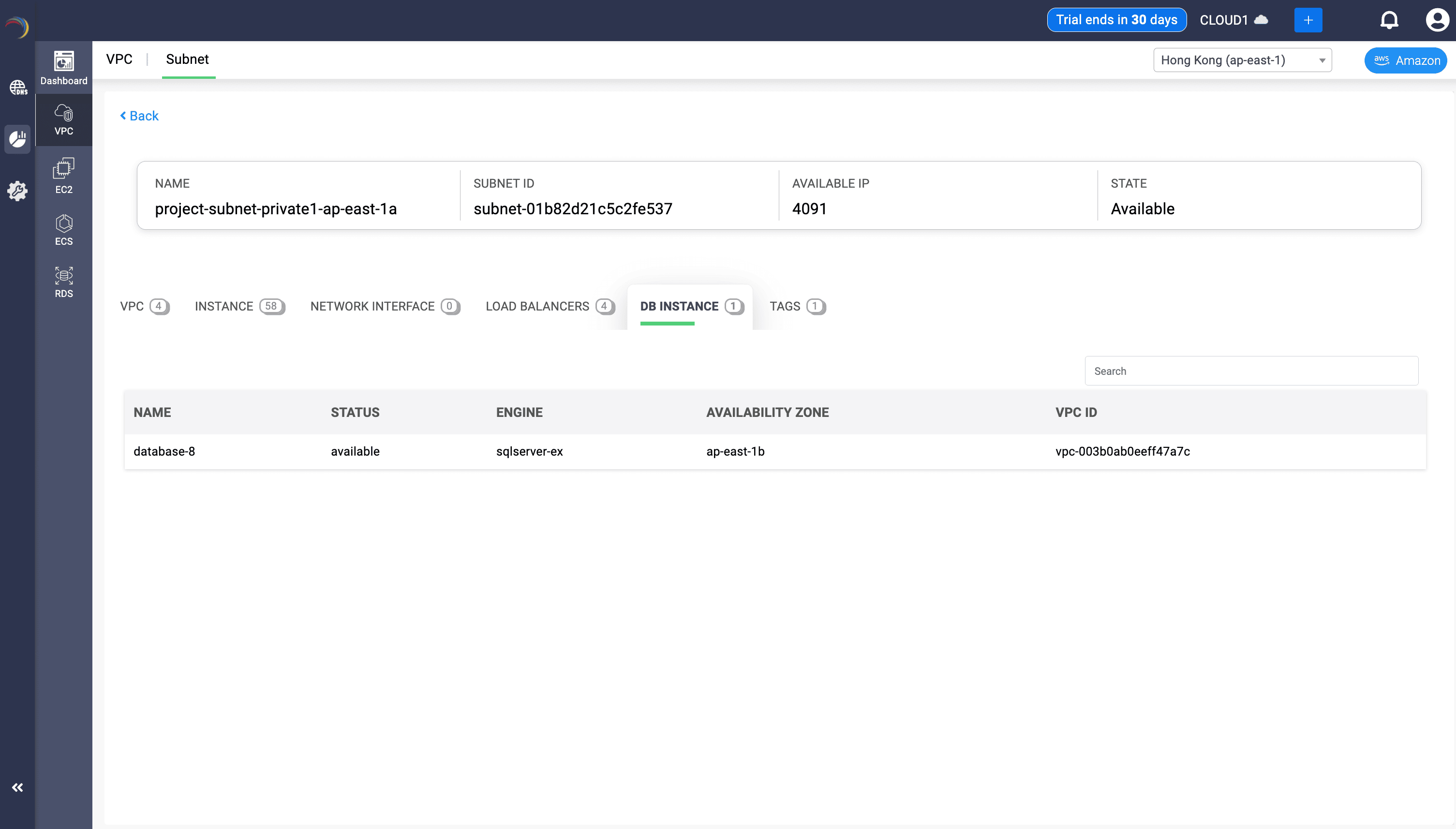 DDI Central Load Balancer View