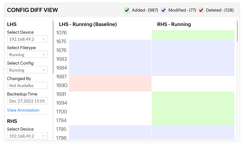 Configuration comparison for accurate change validation