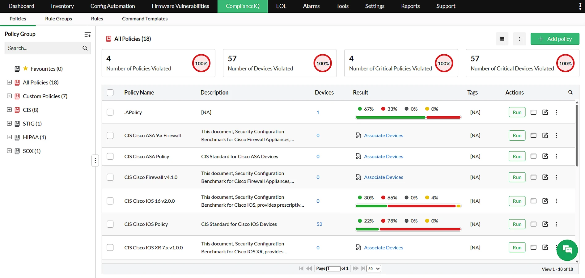 Compliance auditing with Compliance IQ