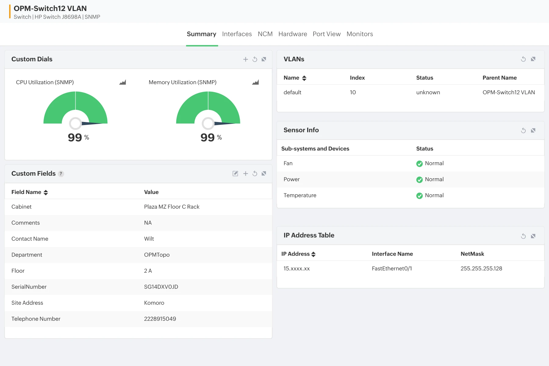 VLAN monitoring