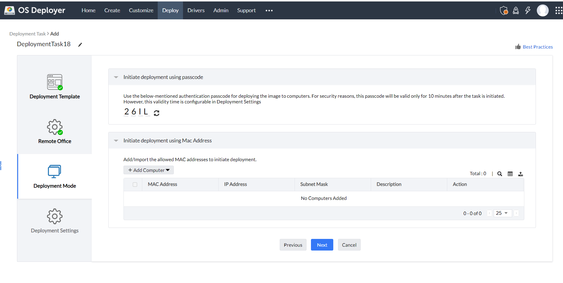 OS deployment tools - ManageEngine OS Deployer