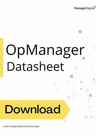 NOC Monitoring in OpManager: Datasheet