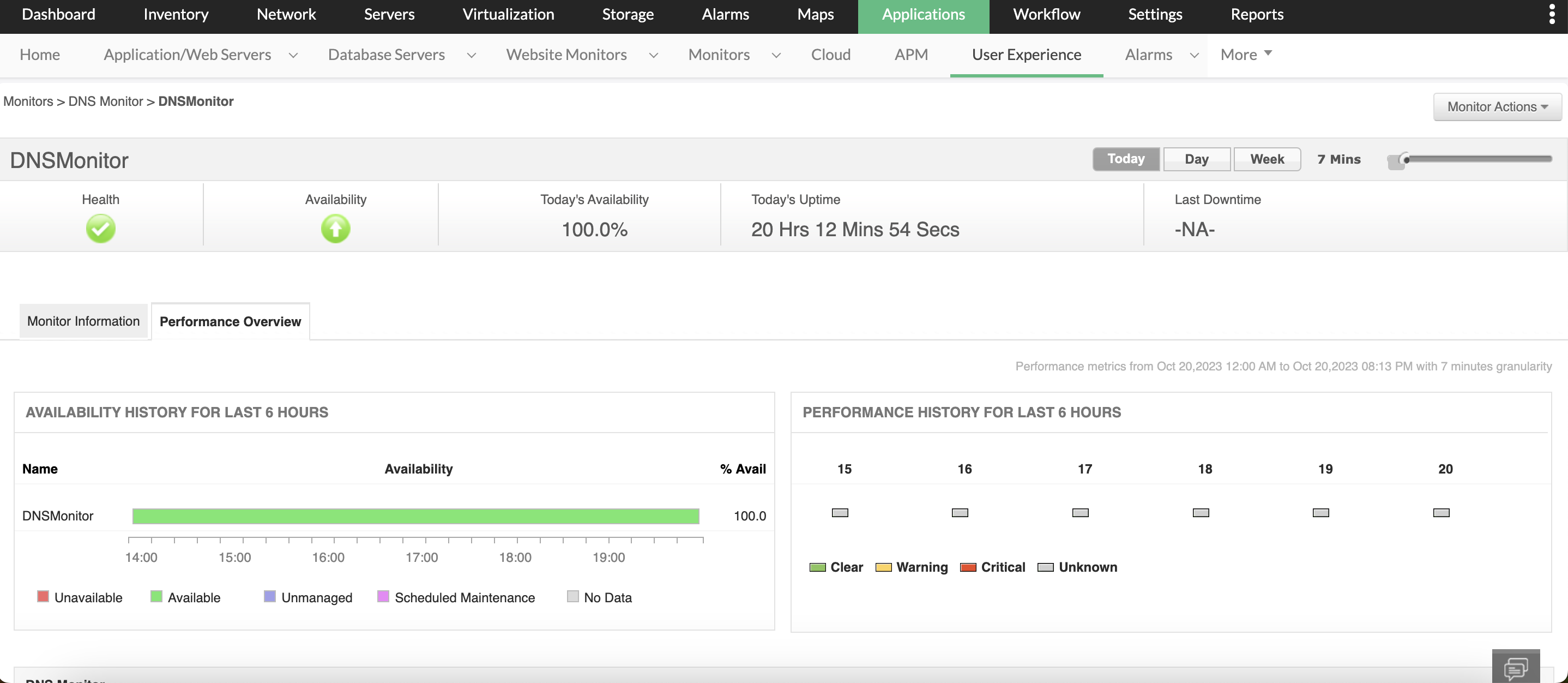 End-user IT monitoring in OpManager: DNS monitor