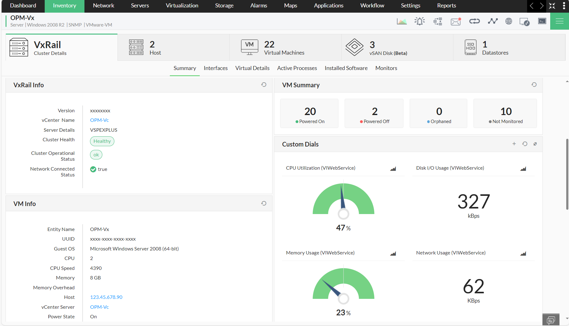 VxRail Monitoring in OpManager: Comprehensive visibility into your VxRail infrastructure - VxRail Info