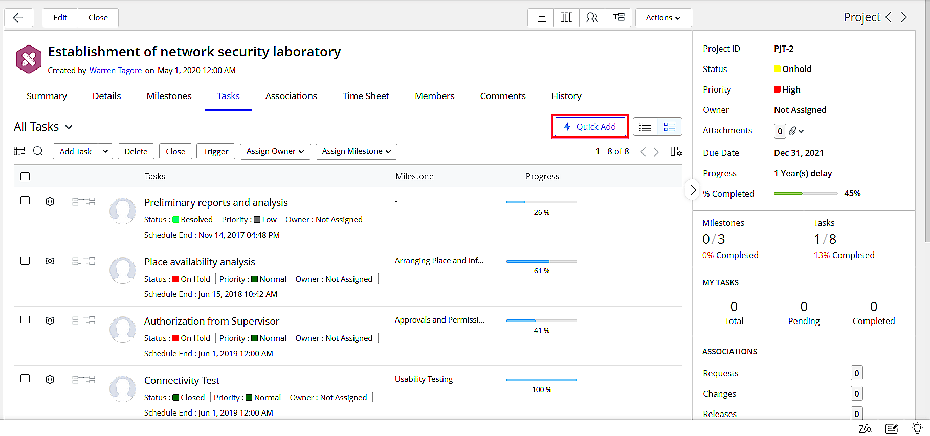add tasks quickly