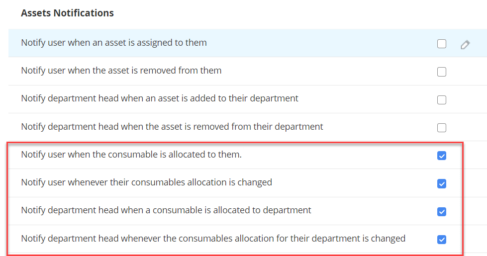replenishment list