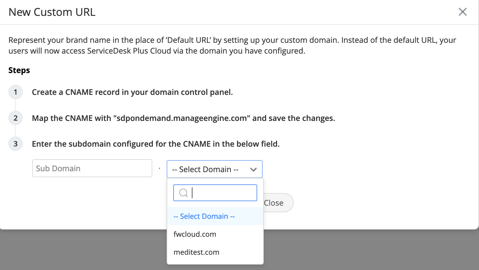 Adding a Custom URL