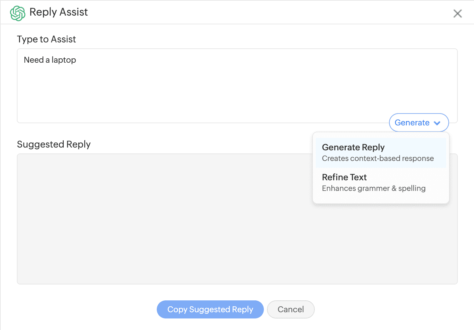 reply editor